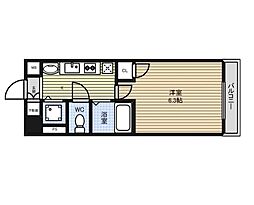 ライジングコート瑞穂通 1Kの間取図画像