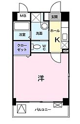 ソフィア 1Kの間取図画像