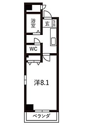 メゾン・ド・ビジェ 1Kの間取図画像