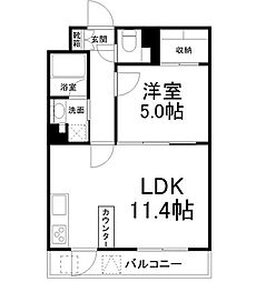 サリジェール瑞穂 1LDKの間取図画像