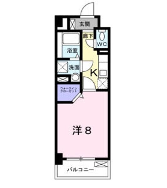 愛知県名古屋市昭和区白金１丁目(賃貸アパート1K・2階・28.60㎡)の写真 その2