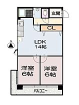 愛知県名古屋市千種区吹上２丁目（賃貸マンション2LDK・2階・54.00㎡） その2