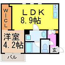 愛知県名古屋市瑞穂区内方町２丁目（賃貸マンション1LDK・1階・34.28㎡） その2