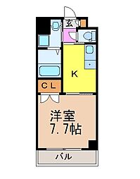 名古屋市営桜通線 桜山駅 徒歩2分の賃貸マンション 3階1Kの間取り