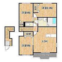 サンセールウエストII 202 ｜ 茨城県水戸市笠原町（賃貸アパート3LDK・2階・69.09㎡） その2