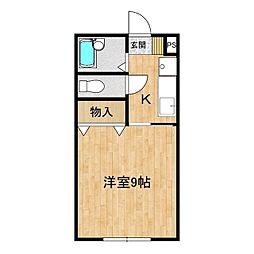 プロスター梅香 1階1Kの間取り