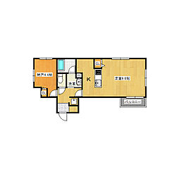 JR常磐線 水戸駅 徒歩8分の賃貸マンション 3階1LDKの間取り