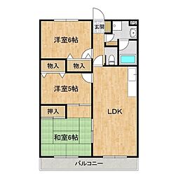 グランメール酒門 3LDKの間取図画像
