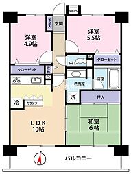 ライオンズマンション立石南 3LDKの間取図画像