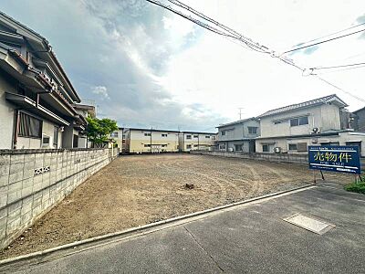 外観：約185坪の建築条件無し土地