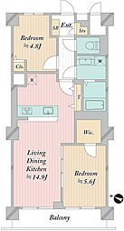 間取図画像 2LDK