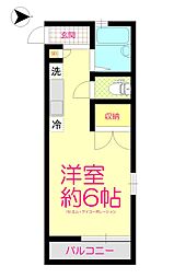 ブルーベル南大沢 ワンルームの間取図画像