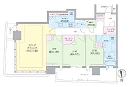 幕張ベイパークライズゲートタワー 3LDKの間取図画像