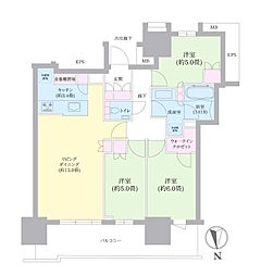 幕張ベイパークライズゲートタワー 3LDKの間取図画像