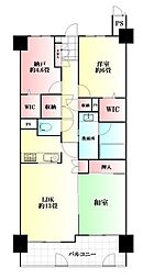 ライオンズガーデン東仙台 2SLDKの間取図画像