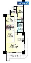 セザール南仙台 3LDKの間取図画像