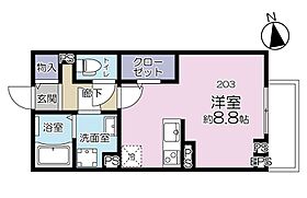 il solana（イル ソラーナ） 203 ｜ 千葉県流山市南流山１０丁目（賃貸アパート1K・2階・26.77㎡） その2