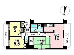 ライオンズマンション北27条 3LDKの間取図画像