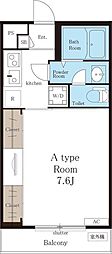 リブリ・ウィン 1Kの間取図画像