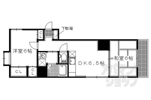 京都府京都市左京区岩倉花園町(賃貸アパート2DK・2階・38.00㎡)の写真 その2