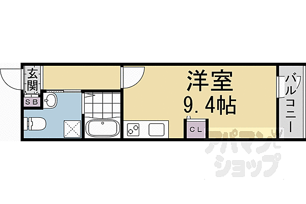 京都府京都市南区唐橋堂ノ前町(賃貸マンション1K・4階・25.25㎡)の写真 その2