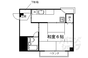 じゅらくハイツ 202 ｜ 京都府京都市中京区聚楽廻松下町（賃貸マンション1K・3階・18.00㎡） その2