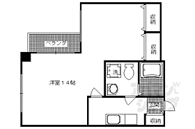 京都府京都市右京区西京極西大丸町（賃貸マンション1K・3階・35.38㎡） その2