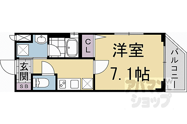 ベラジオ雅び京都円町II 304｜京都府京都市中京区西ノ京伯楽町(賃貸マンション1K・3階・24.64㎡)の写真 その2