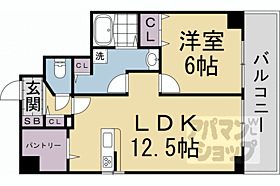 パインフィールド二条城 402 ｜ 京都府京都市上京区下立売通千本東入下る中務町（賃貸マンション1LDK・4階・52.77㎡） その2