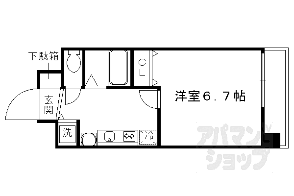 スワンズ京都五条大宮 505｜京都府京都市下京区堀之上町(賃貸マンション1K・5階・22.80㎡)の写真 その2