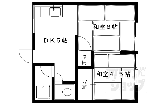 京都府京都市左京区浄土寺南田町(賃貸アパート2DK・2階・32.40㎡)の写真 その2