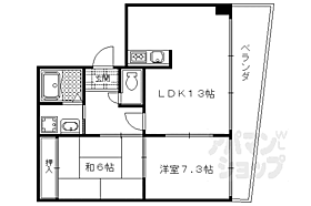 京都府京都市左京区一乗寺西杉ノ宮町（賃貸マンション2LDK・2階・57.00㎡） その2