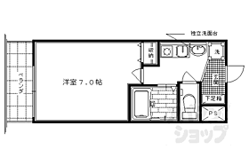 京都府京都市右京区西院高田町（賃貸マンション1K・4階・20.61㎡） その2