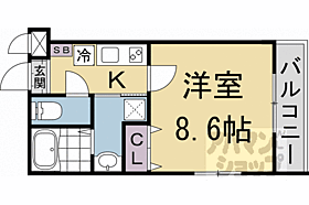 京都府京都市右京区西院太田町（賃貸マンション1K・1階・25.53㎡） その2