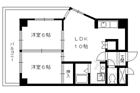 京都府京都市右京区嵯峨広沢南下馬野町（賃貸マンション2LDK・4階・45.98㎡） その2