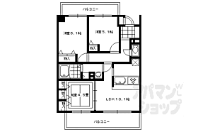 京都府京都市左京区粟田口鳥居町（賃貸マンション3LDK・3階・60.14㎡） その2