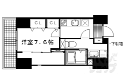 阪急京都本線 大宮駅 徒歩6分の賃貸マンション 1階1Kの間取り