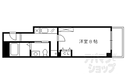 フラッティＫ＆Ｓ千本寺之内 4階1Kの間取り