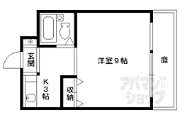 JR東海道・山陽本線 京都駅 徒歩5分の賃貸マンション 1階1Kの間取り