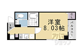 JR東海道・山陽本線 京都駅 徒歩12分の賃貸マンション 2階1Kの間取り