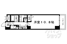 京都市営烏丸線 五条駅 徒歩7分の賃貸マンション 7階1Kの間取り