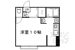 JR山陰本線 花園駅 徒歩3分の賃貸アパート 2階1Kの間取り