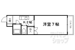 サニーサイド西御池 4階1Kの間取り