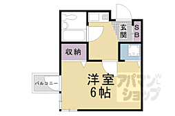 京都市営烏丸線 四条駅 徒歩7分の賃貸マンション 5階1Kの間取り