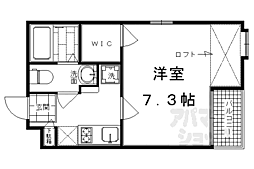 阪急京都本線 西院駅 徒歩3分の賃貸マンション 3階1Kの間取り