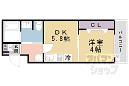 Ｃｏｃｏｎ京都一条 204 2階1LDKの間取り