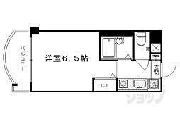 阪急京都本線 西院駅 徒歩5分の賃貸マンション 3階1Kの間取り