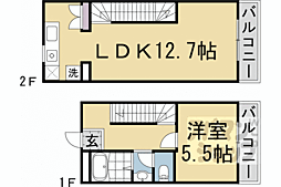 京阪本線 三条駅 徒歩12分の賃貸マンション 1階1LDKの間取り