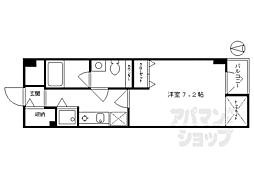 サンフローラ三条大宮 1階1Kの間取り