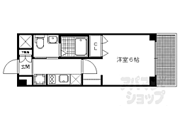 京阪本線 三条駅 徒歩3分の賃貸マンション 2階1Kの間取り